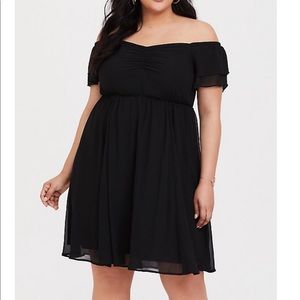 NWT black chiffon torrid dress size 3